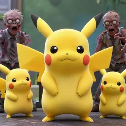 movie frame still from live action adaptation of several pikachus are zombies, directed by steven spielberg, 8 k, vhs glitch, ultra wide angle, high contrast, zenith view, greg rutkowski, intrincate, highly detailed, ilm, oscar winning photography, grain, dramatic lighting, greg nicotero, horrifying movie, nightmare fuel, horror movie