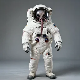 extremely detailed studio portrait of space astronaut, alien tentacle protruding from eyes and mouth, slimy tentacle breaking through helmet visor, shattered visor, full body, soft light, disturbing, shocking realization, hyper detailed, award winning photo by george hurrell