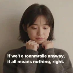 wait... if we're gonna die anyway, it all means nothing, right?