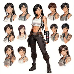 concept art of tifa lockhart with tattoos, by WLOP, rossdraws, logan cure, BangkuART, sakimichan, yan gisuka, zeronis, Chengwei Pan, trending on artstation