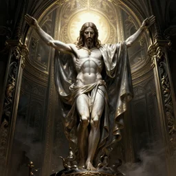 jesus fine judgement, doomsday, grim - lighting, high - contrast, intricate, elegant, highly detailed, digital painting, artstation, concept art, smooth, sharp focus, illustration