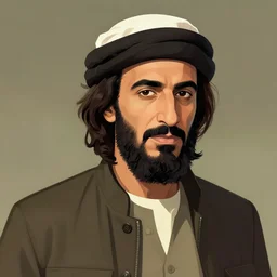 osama bin laden, artstyle of team fortress 2, portrait