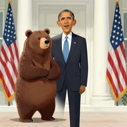 Barack Obama in cartoon we bare bears