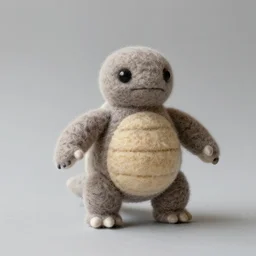 a needle felted geodude, needle felting art.