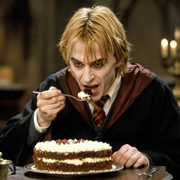 voldemort eating a cake