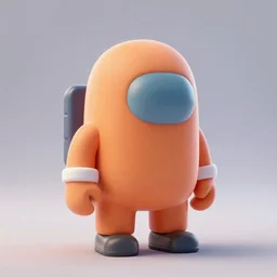 3D render of crewmate from Among Us, octane render, unreal engine 5,