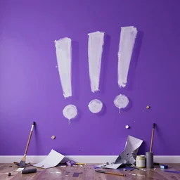 a messy painting of a!!! tall!!! purple wall, purple color scheme, artstation