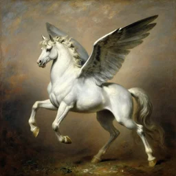 pegasus painting by gustave courbet