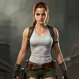 Emma Watson as Lara Croft, concept art, highly-detailed, stunning