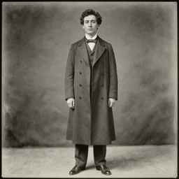 1800s photo of a person in modern clothing