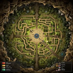 D&D encounter map, cave system, detailed, competition winner