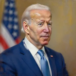 joe biden, oil paint by rembrandt