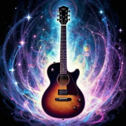 guitar, magical area, blade runner, by greg rutkowski