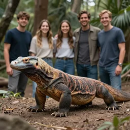 a komodo dragon, by anato finnstark, by alena aenami, by john harris, by ross tran, by wlop, by andreas rocha