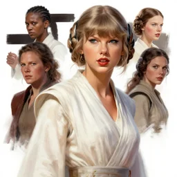 taylor swift as princess leia from star wars, highly detailed, digital painting, trending on artstation, concept art, sharp focus, illustration, art by artgerm and greg rutkowski and magali villeneuve