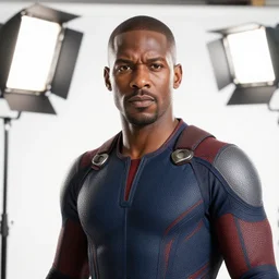 still photo of miles morales, studio lighting, unreal engine 5 quality render, photorealistic portrait, highly detailed, bright studio setting, crisp quality and light reflections