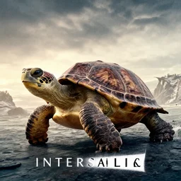 movie poster for the interstellar starring a turtle
