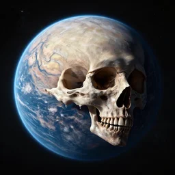 the death of a planet in space, HD, digital art, 8k