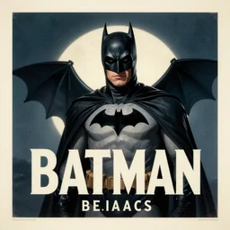 vintage classic silent movie title card called batman
