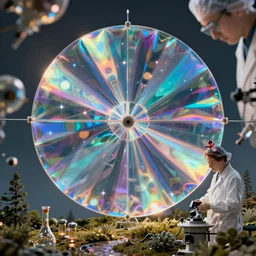 scientist at the invention of the first hologram