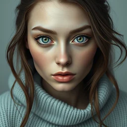 3 d portrait of open eyes gina by vitaly bulgarov, ultra hyper realistic, cgi, trending on artstation