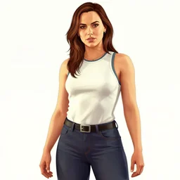 gal gadot in gta v, cover art by stephen bliss, artstation, no text