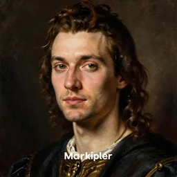 renaissance oil painting exaggerated portrait of markiplier