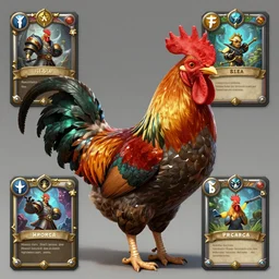 electrecuted rooster chicken, electrecuted chicken, rooster chicken, bright art masterpiece artstation. 8 k, sharp high quality artwork in style of jose daniel cabrera pena and greg rutkowski, concept art by tooth wu, blizzard warcraft artwork, hearthstone card game artwork