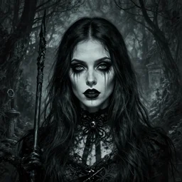 gothic horror by raymond swanland, highly detailed, dark tones