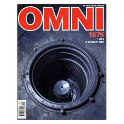 1979 OMNI Magazine Cover of a sewer system outlet neo-Tokyo. Cyberpunk Akira style by Vincent Di Fate