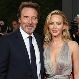 Christopher Walken mixed with Jennifer Lawrence as one person