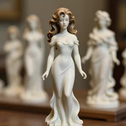 high quality presentation photo of brigitte bardot as a porcelain doll, photography 4k, f1.8 anamorphic, bokeh, 4k, Canon, Nikon