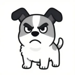 vector design, angry dog, white background, teepublic, redbubble