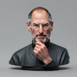 hummel figurine of steve jobs, highly detailed 3 5 mm