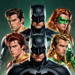 batman, teen titans, green lantern, aquaman, dc universe, perfect faces, highly detailed, artstation, concept art, smooth, unreal engine 5, 8 k, masterpiece, comic, comic style