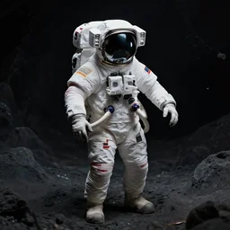 An astronaut alone inside an empty dark flooded in style of tAlexandre Chaudret, trending on ArtStationH