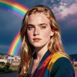 rainbow emma warson. pop art.