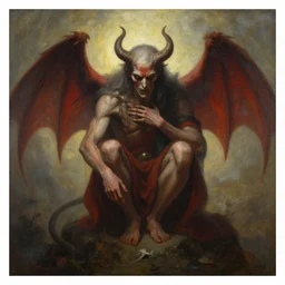 evil and suffering being transformed into goodness, life, and peace | epic painting