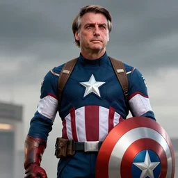 Jair Messias Bolsonaro as captain america, 4k