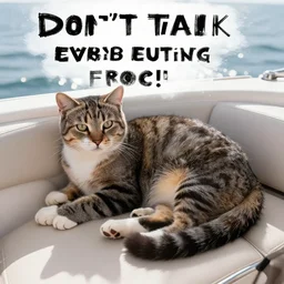 DON\'T TALK TO MY FREAKING CAT SHUT YOUR MOUTH BOAT!