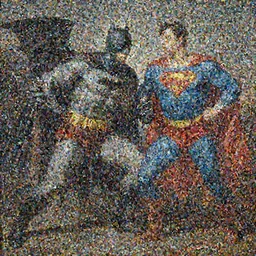 batman and superman by michelangelo neoclassical, academic painting