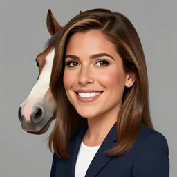 Alexandria Ocasio Cortez as a horse caricature