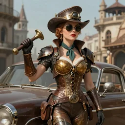 steampunk carmen sandiego, trending on artstation, 4K