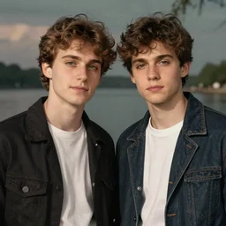 “beautiful portrait of two young men, Aestheticism, Neo-Classicism, Academism, Romanticism, Luminism, Superflat Pop, Japonisme, Rococo, Ukiyo-e”
