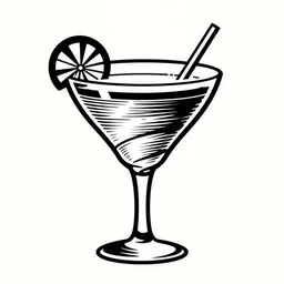 daiquiri glass shaped like a spiraling tornado! logo for daiquiri, superflat, anime, 8 0 s, style of patrick nagel, art deco, sharp, detailed, clean lines, 8 k
