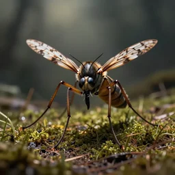 an exotic giant mosquito, by Greg Rutkowski, design by magix the gathering, very detailed