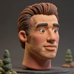 rocky sylvester stallone! clay! close detailed sculpted head , style: professional claymation puppet  clay , by guldies