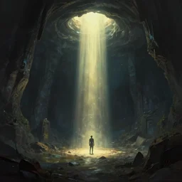 lighting in the void of time, fantasy art, detailed