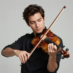 portrait of a man playing the violin, 8 k, trending on artstation,