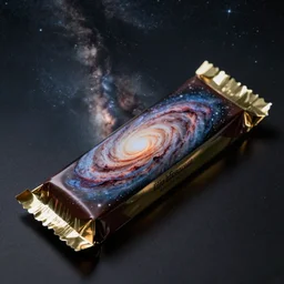 The milky way galaxy wrapped in a milky way chocolate bar wrapper